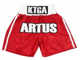 Custom made Old school Boxing Pants : KNBXCUST-2042-Red